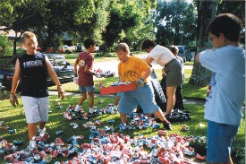 Cub Scouts can recycling 1